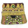 Embroidered Afghan Tribal Bag: Vintage Boho Crossbody Purse with Coins