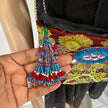 Embroidered Afghan Tribal Bag: Vintage Boho Crossbody Purse with Coins