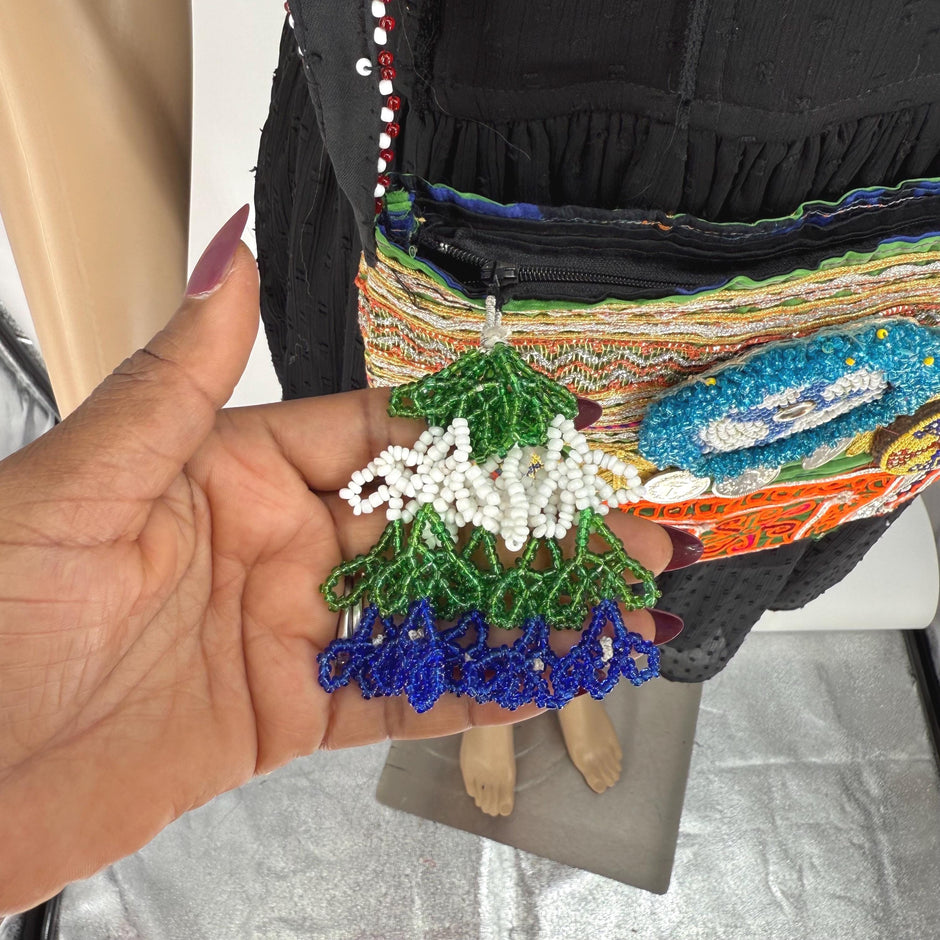 Embroidered Afghan Tribal Bag: Bohemian Festival Crossbody Purse