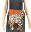 Embroidered Afghan Tribal Bag: Boho Festival Crossbody Purse with Coins