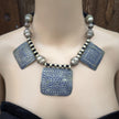 Vintage 3 Pendants Afghan Statement Necklace – Handmade Kuchi Tribal Boho Ethnic Jewelry