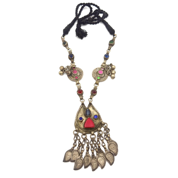 Vintage Afghan Statement Necklace – Handmade Kuchi Tribal Boho Ethnic Jewelry - Adjustable