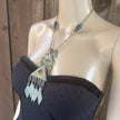 Vintage Turkmen Statement Necklace – Handmade Kuchi Tribal Pendant - Boho Ethnic Jewelry