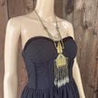 Vintage Afghan Turkmen Statement Necklace – Handmade Kuchi Tribal Pendant - Boho Jewelry