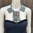 Afghan Vintage 3 pendants Necklace | Kuchi Tribal Jewelry | Adjustable